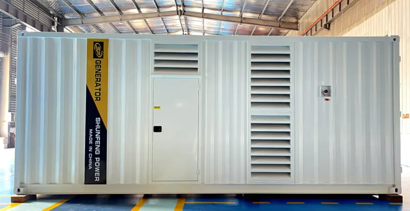 Custom containerized diesel generator set completed at the GOODWIND factory