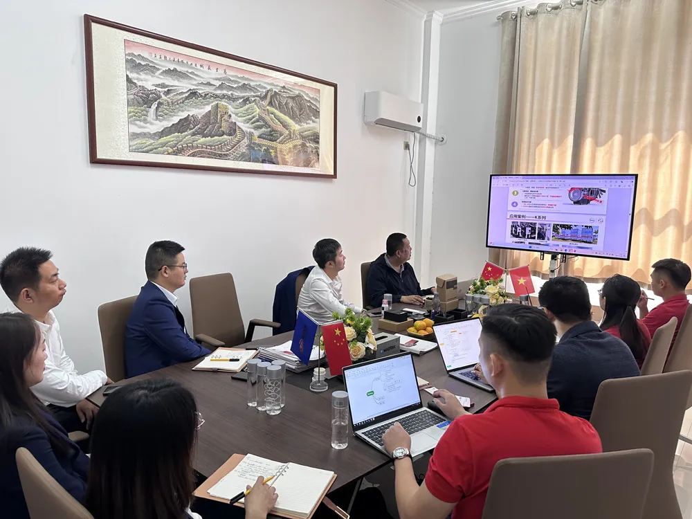 GOODWIND team discussing generator project requirements with Vietnamese customers