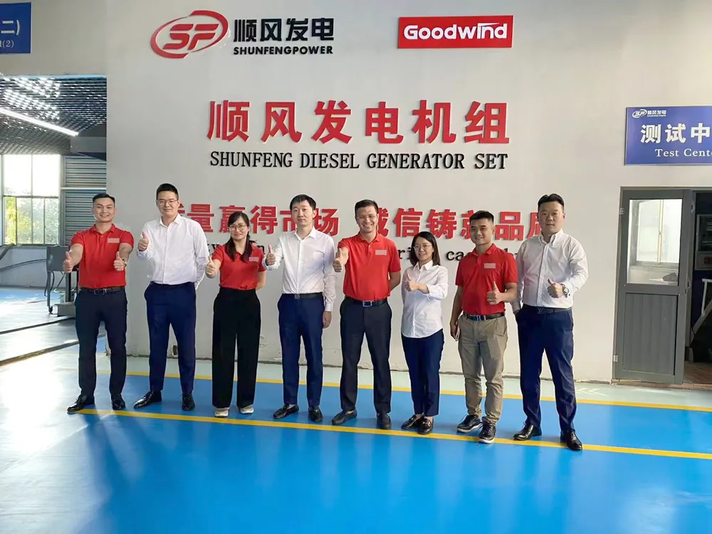 Vietnamese visitors and GOODWIND staff in the generator factory