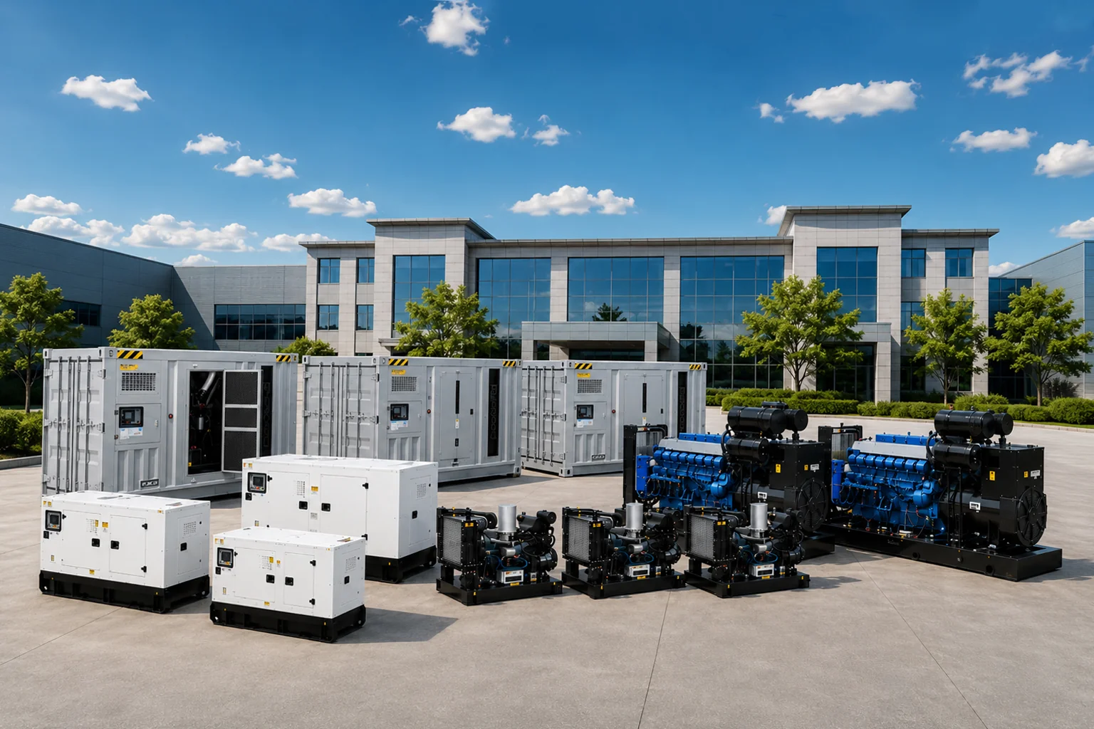 Dòng sản phẩm máy phát điện Goodwind bao gồm: máy phát điện dạng bọc chống ồn, máy phát điện dạng container và máy phát điện dạng khung hở.